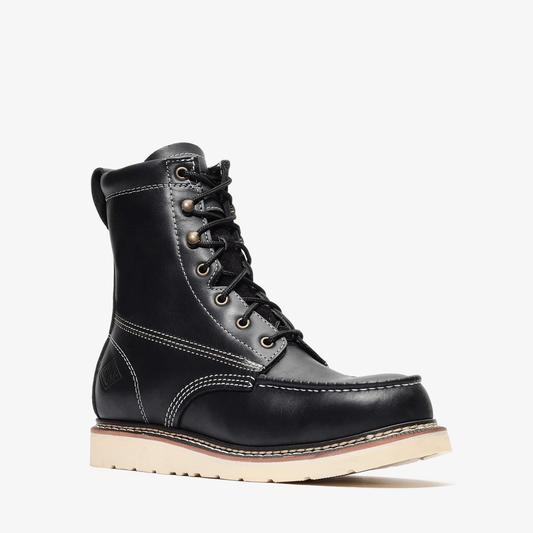 Frontier Classic Work Boot 8" with Moc Toe | Black