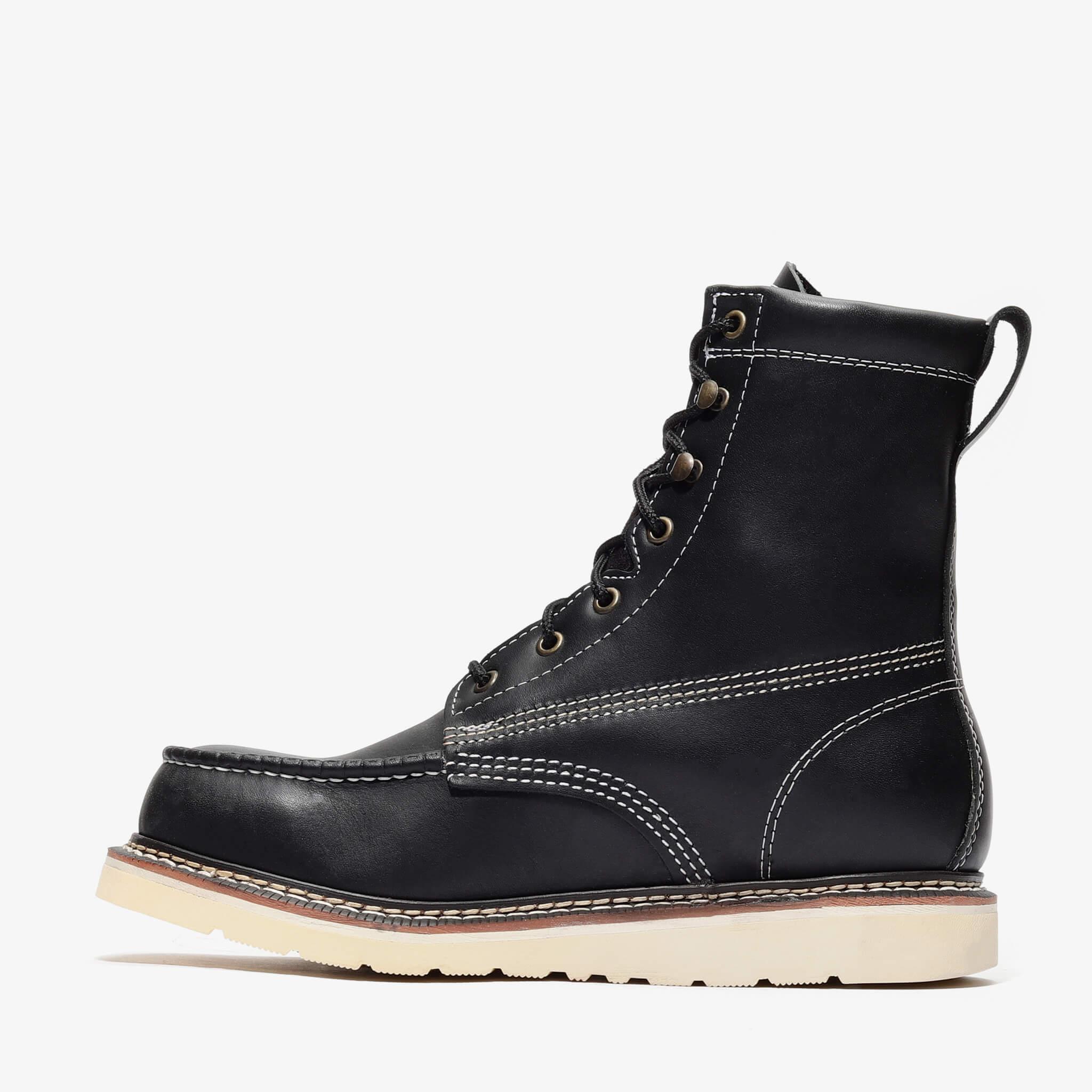 Frontier Classic Work Boot 8" with Moc Toe | Black