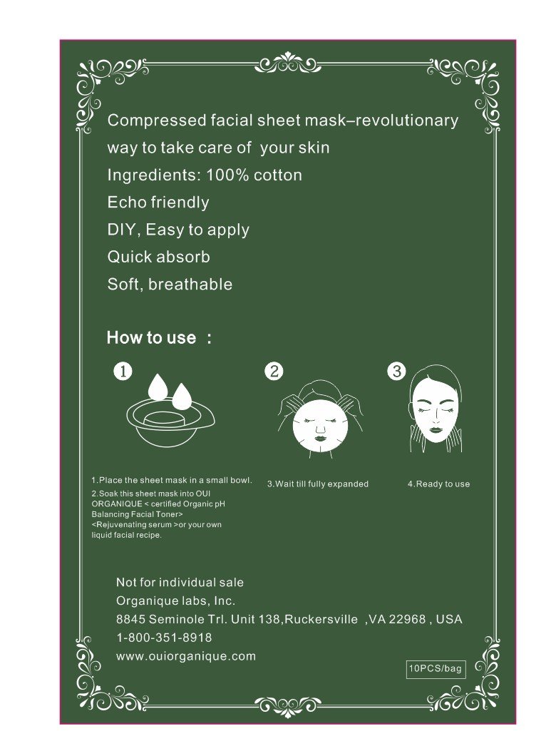 Natural Compressed Facial Mask | DIY Sheet Mask