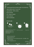 Natural Compressed Facial Mask | DIY Sheet Mask