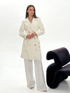 Alila Cashmere Wool Coat White