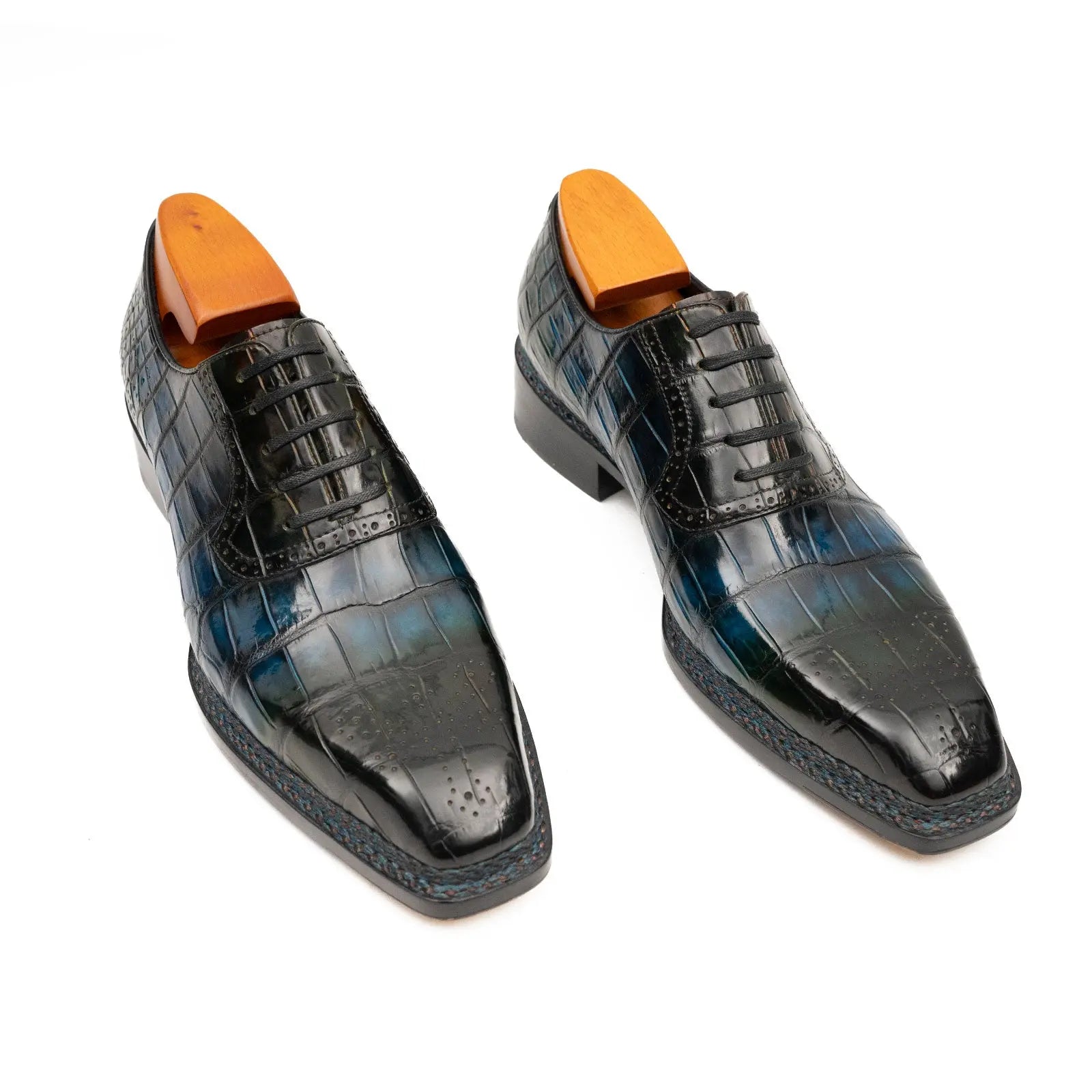 Blue Crocodile Oxford Shoes Goodyear | Norwegian 8015