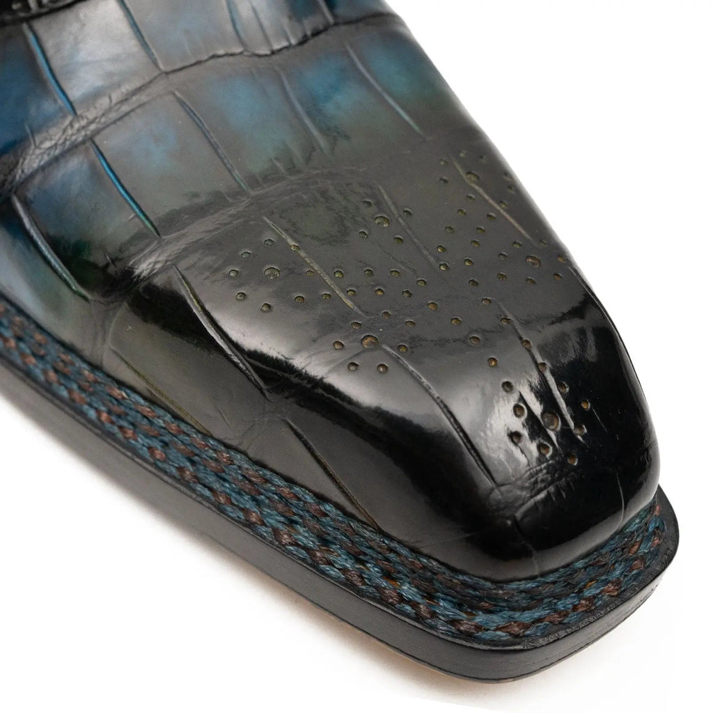 Blue Crocodile Oxford Shoes Goodyear | Norwegian 8015