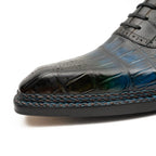 Blue Crocodile Oxford Shoes Goodyear | Norwegian 8015