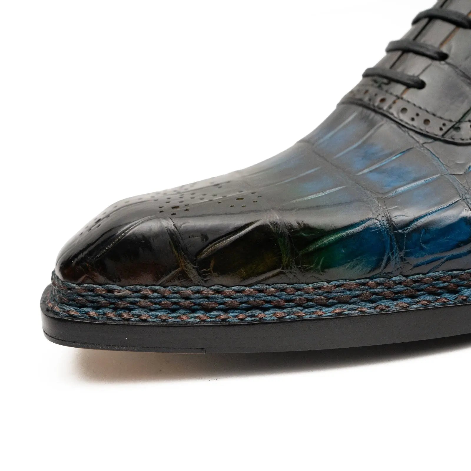 Blue Crocodile Oxford Shoes Goodyear | Norwegian 8015