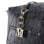 Caroline Vegan Leather Monogram Weekender Duffel Bag