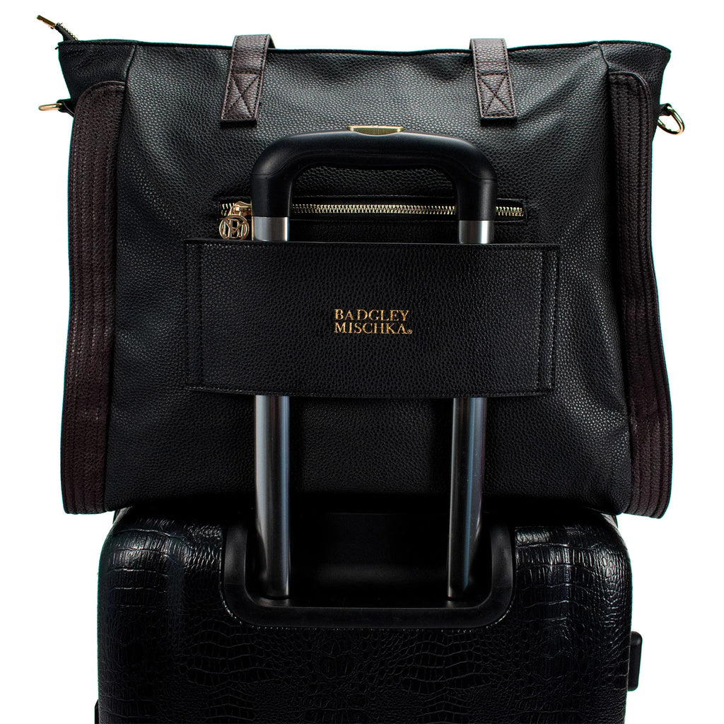 Badgley Mischka Rose Vegan Leather Weekender Tote Bag