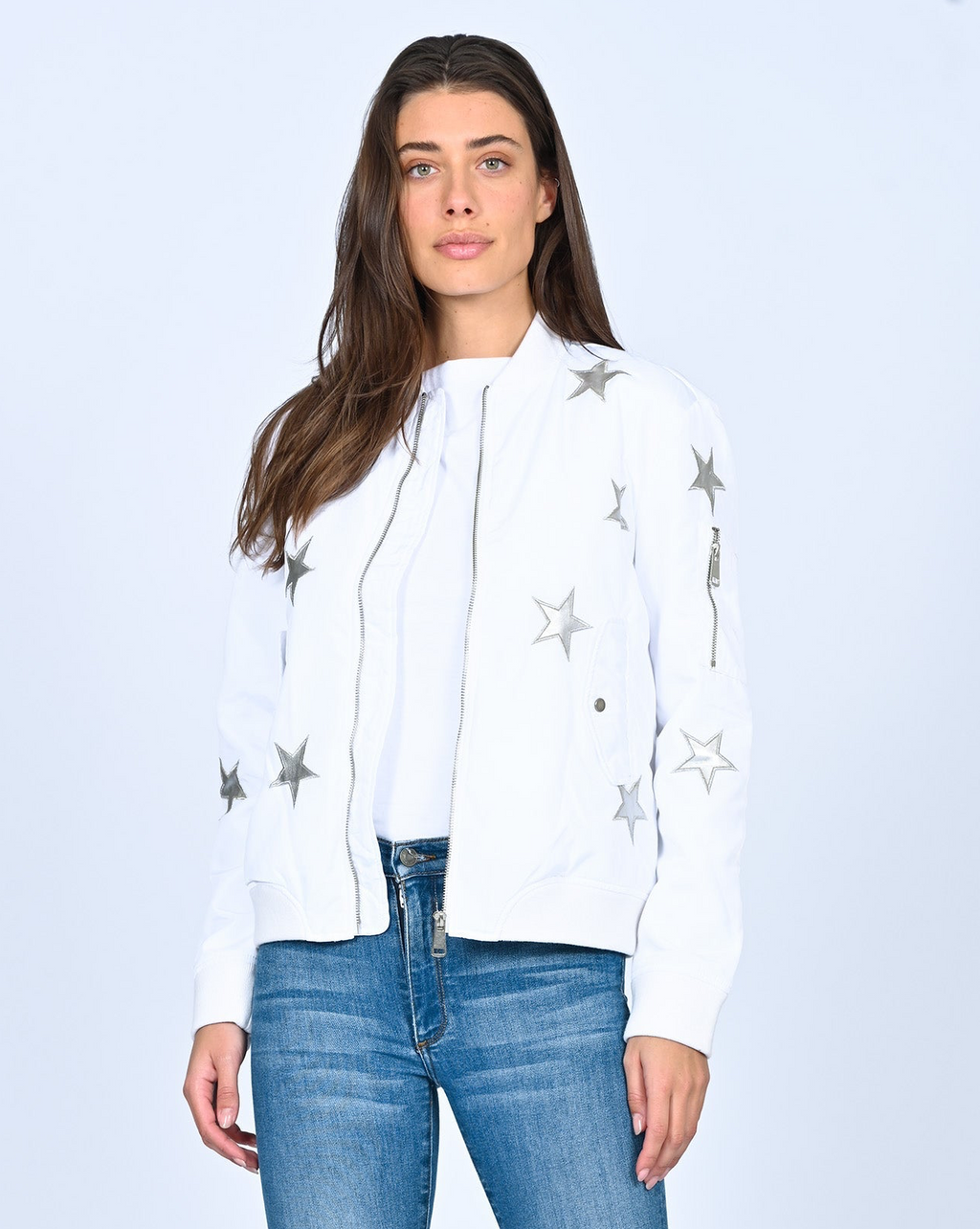 Star Bomber Jacket | White