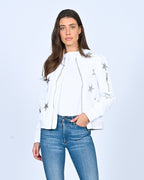Star Bomber Jacket White