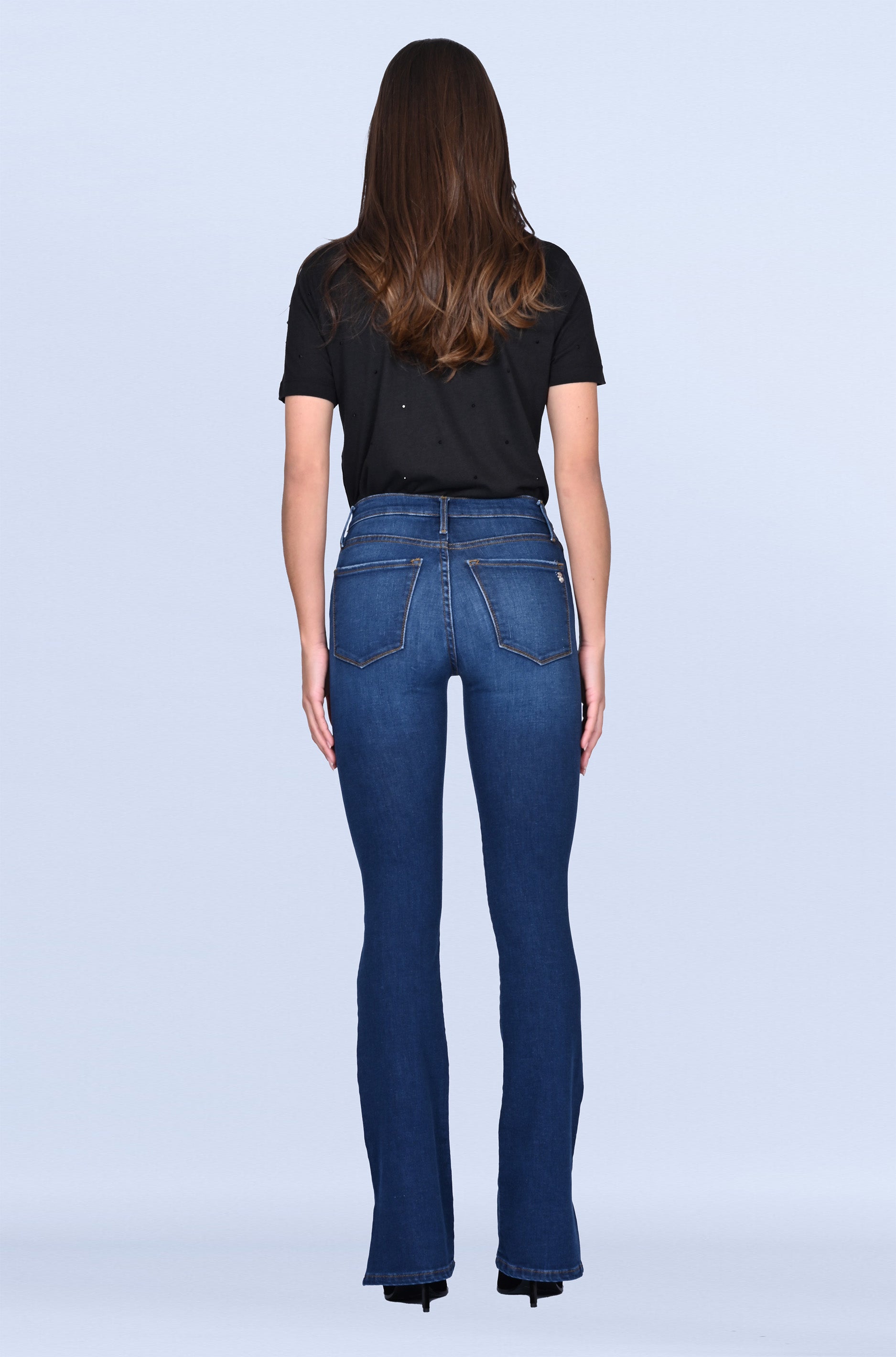 Talissa High Waisted Slice Heel Make It Rain Jeans