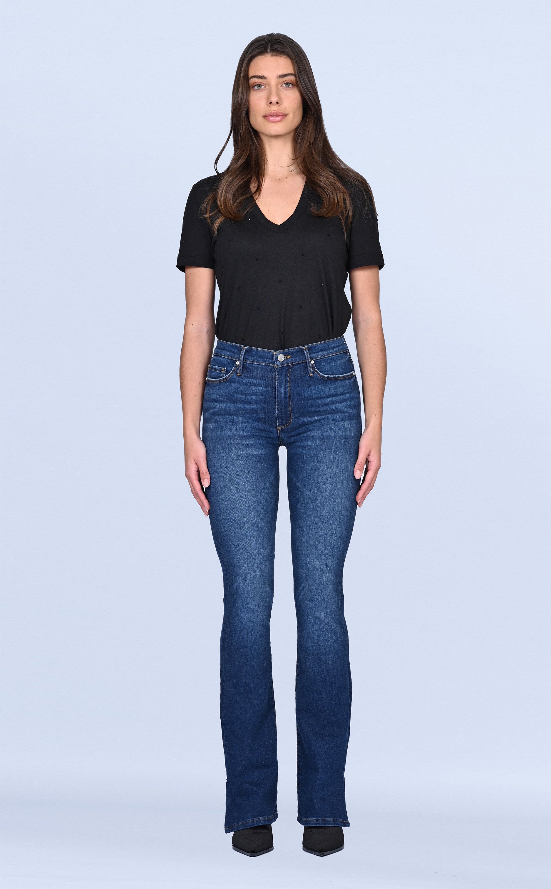 Talissa High Waisted Slice Heel Make It Rain Jeans