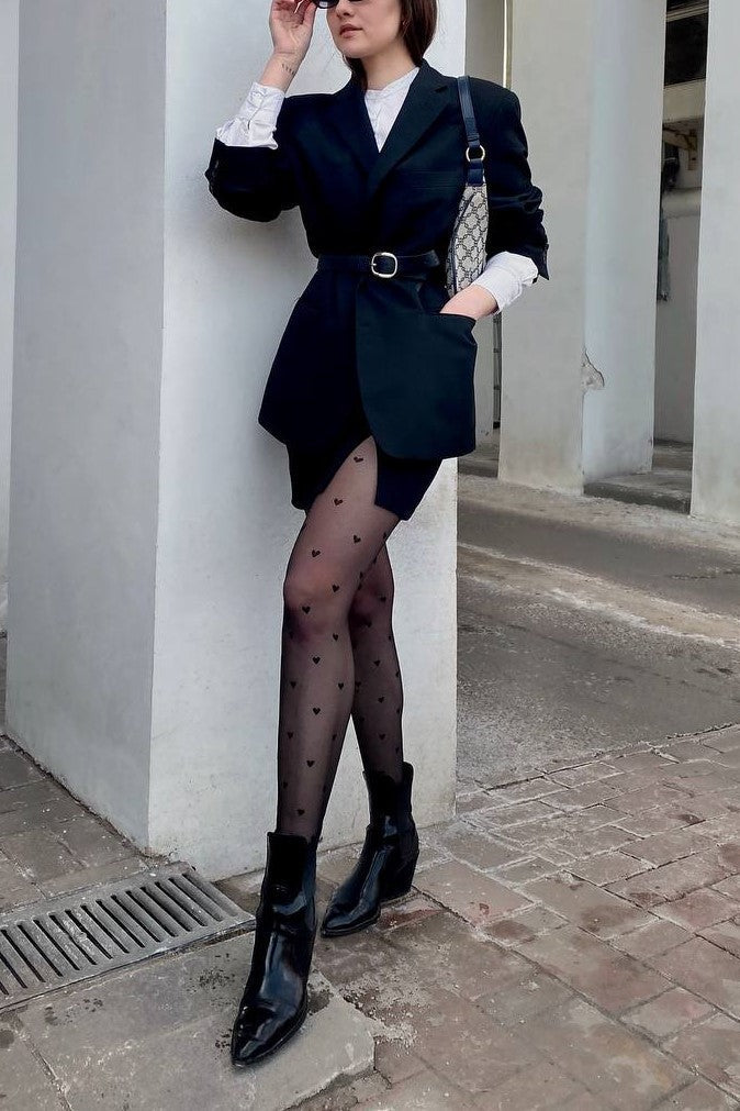 Fantasy Tights Conte Bonheur | Hearts Pattern