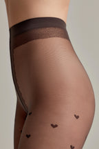 Fantasy Tights Conte Bonheur | Hearts Pattern