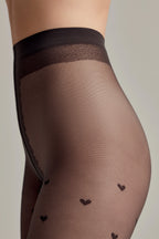 Fantasy Tights Conte Bonheur | Hearts Pattern