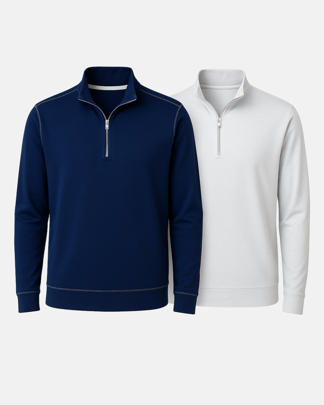 Buki Cinqo Travel Half Zip Navy/White | 2-Pack