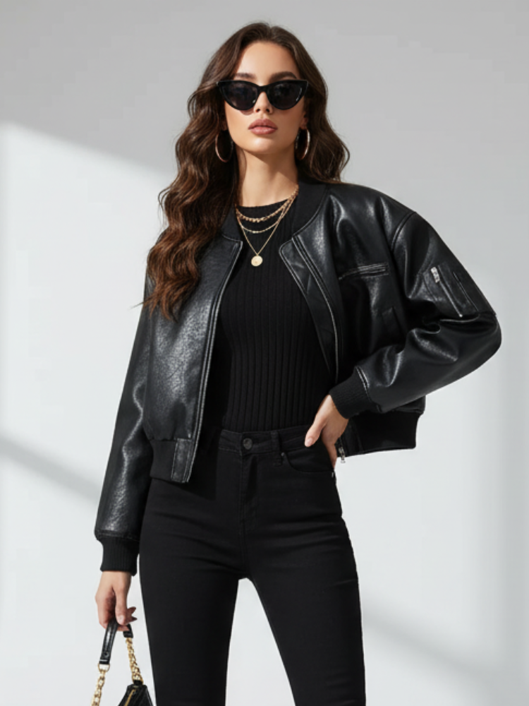 Retro-Style Zipper Jacket