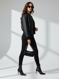 Retro-Style Zipper Jacket | Black