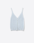Baby Blue Knit Buttoned Crop Top