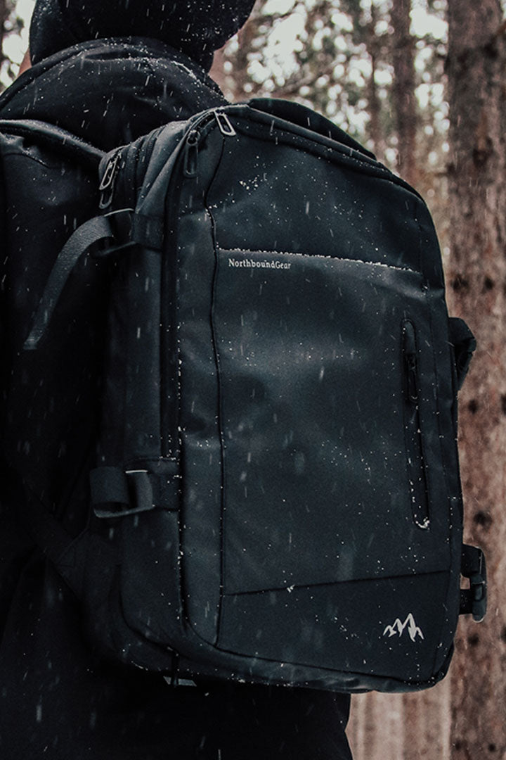 'Voyager' Expandable Backpack 26L/38L with Built-In Rain Coat