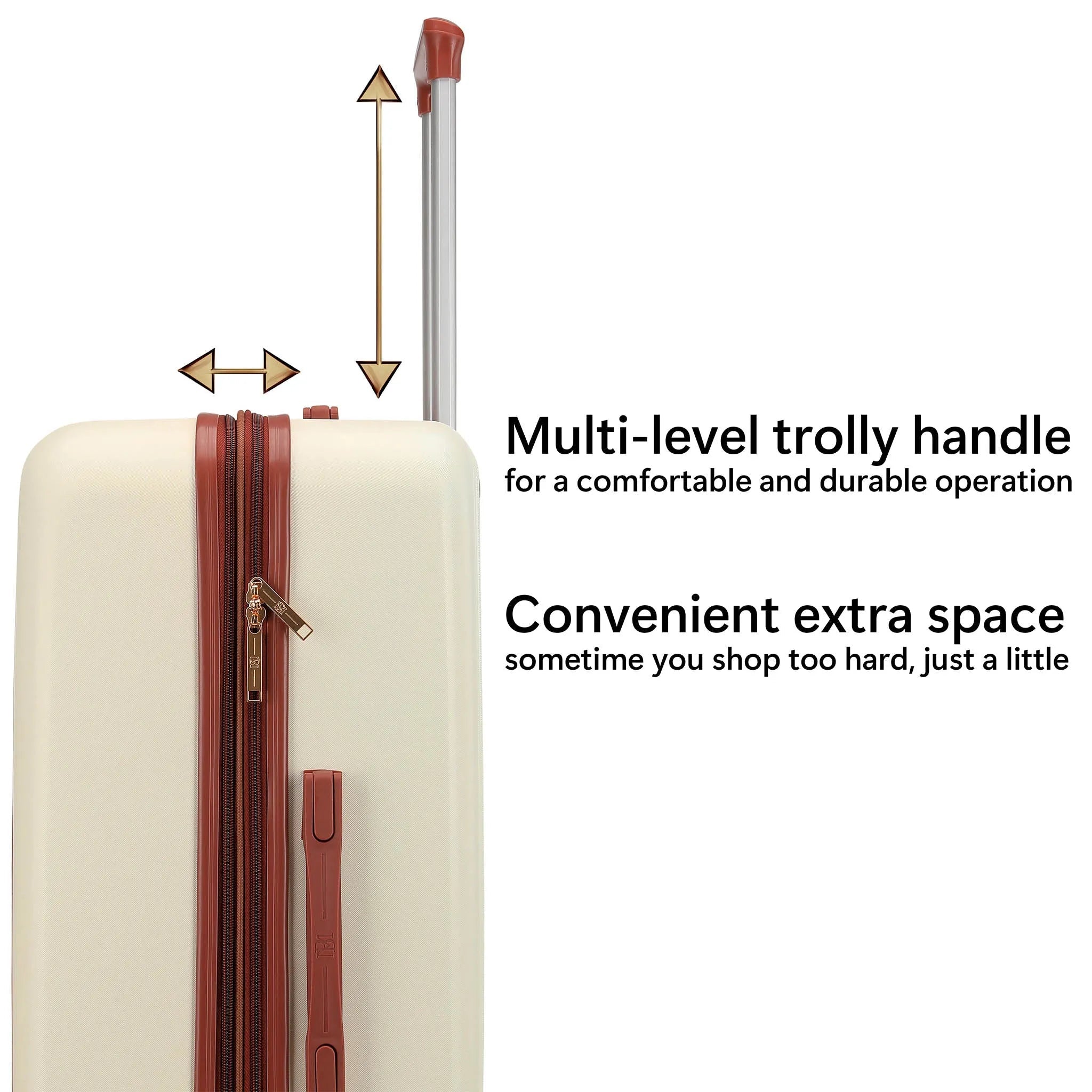 Mia 3-Piece Expandable Retro Luggage Set