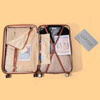 Mia 3-Piece Expandable Retro Luggage Set