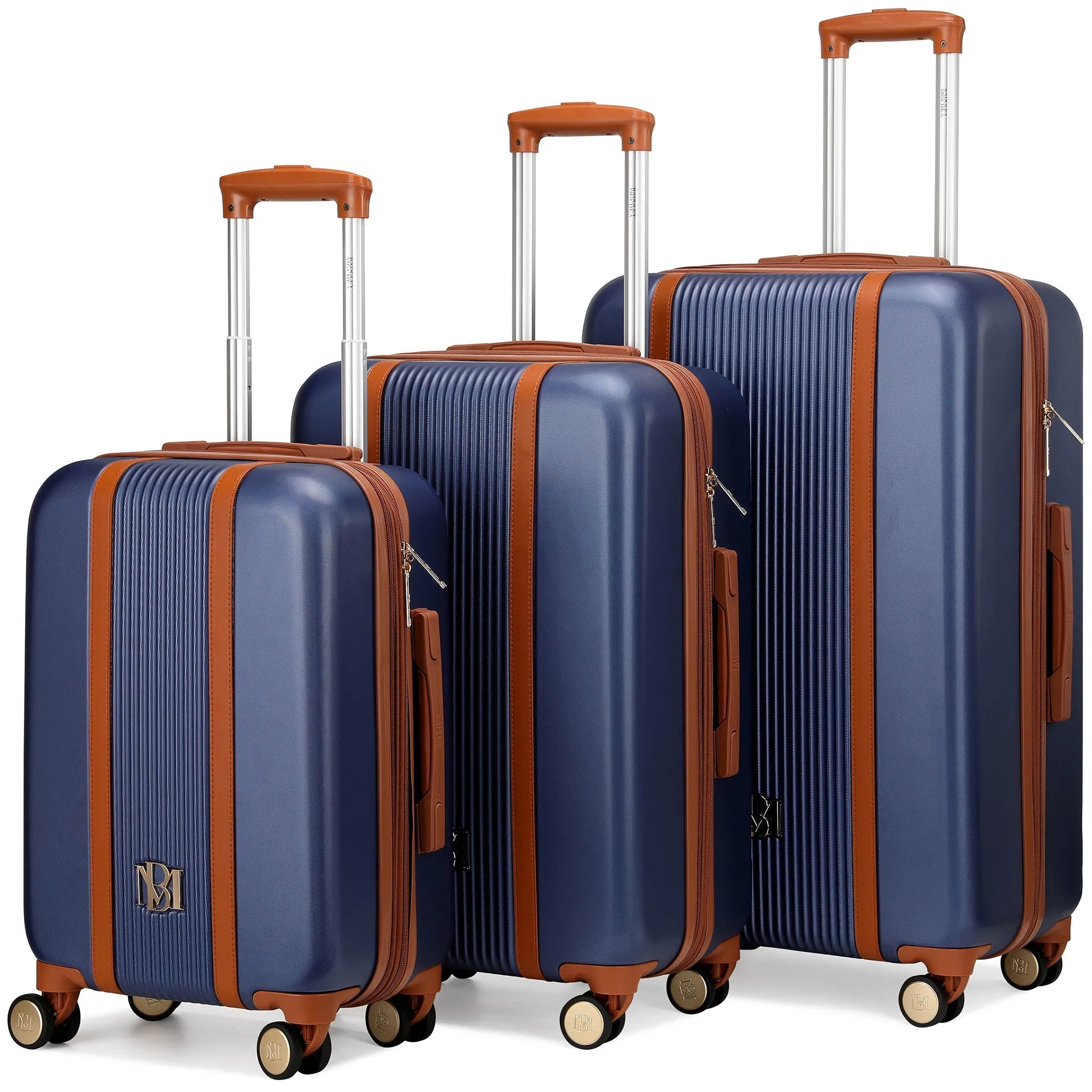 Mia 3-Piece Expandable Retro Luggage Set