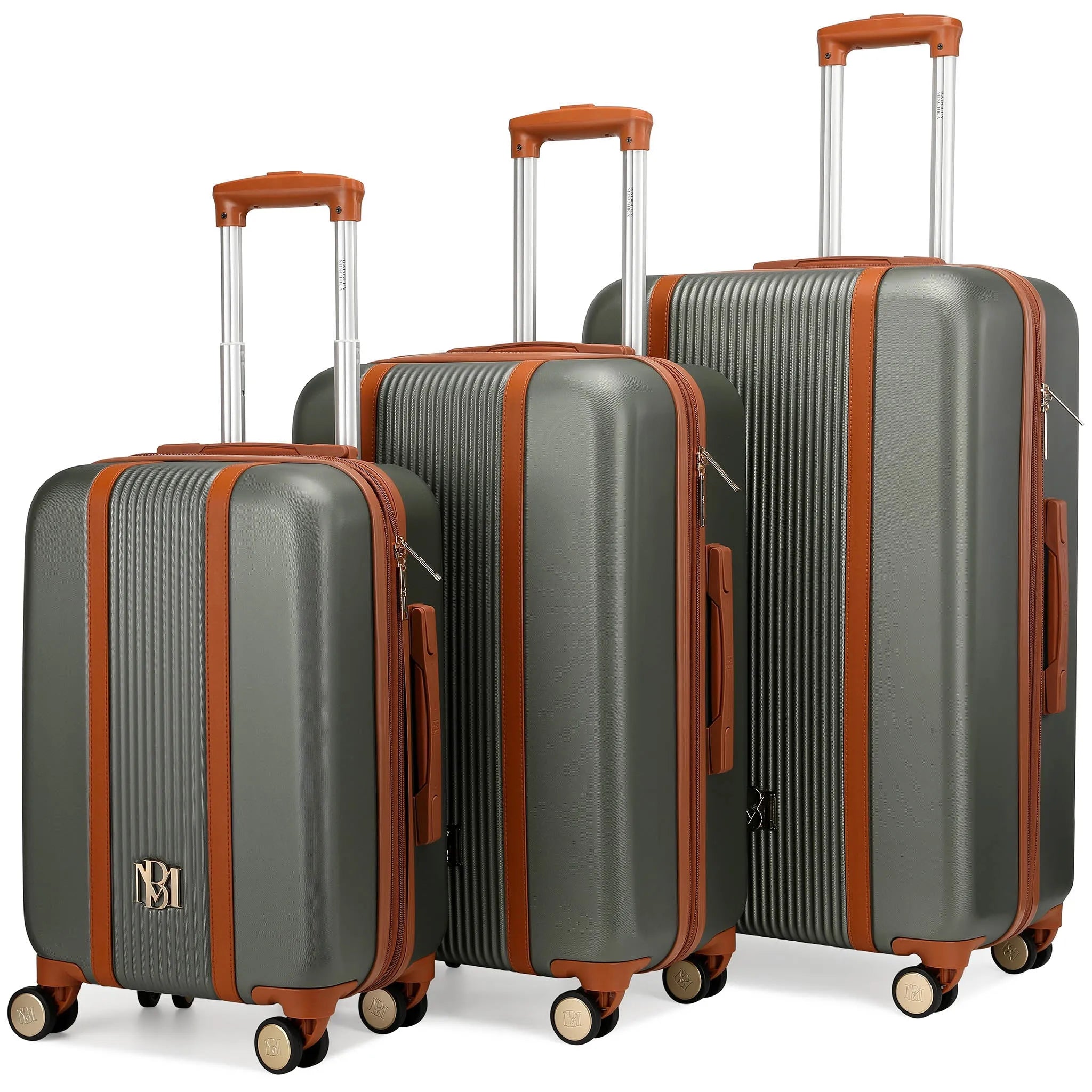 Mia 3-Piece Expandable Retro Luggage Set
