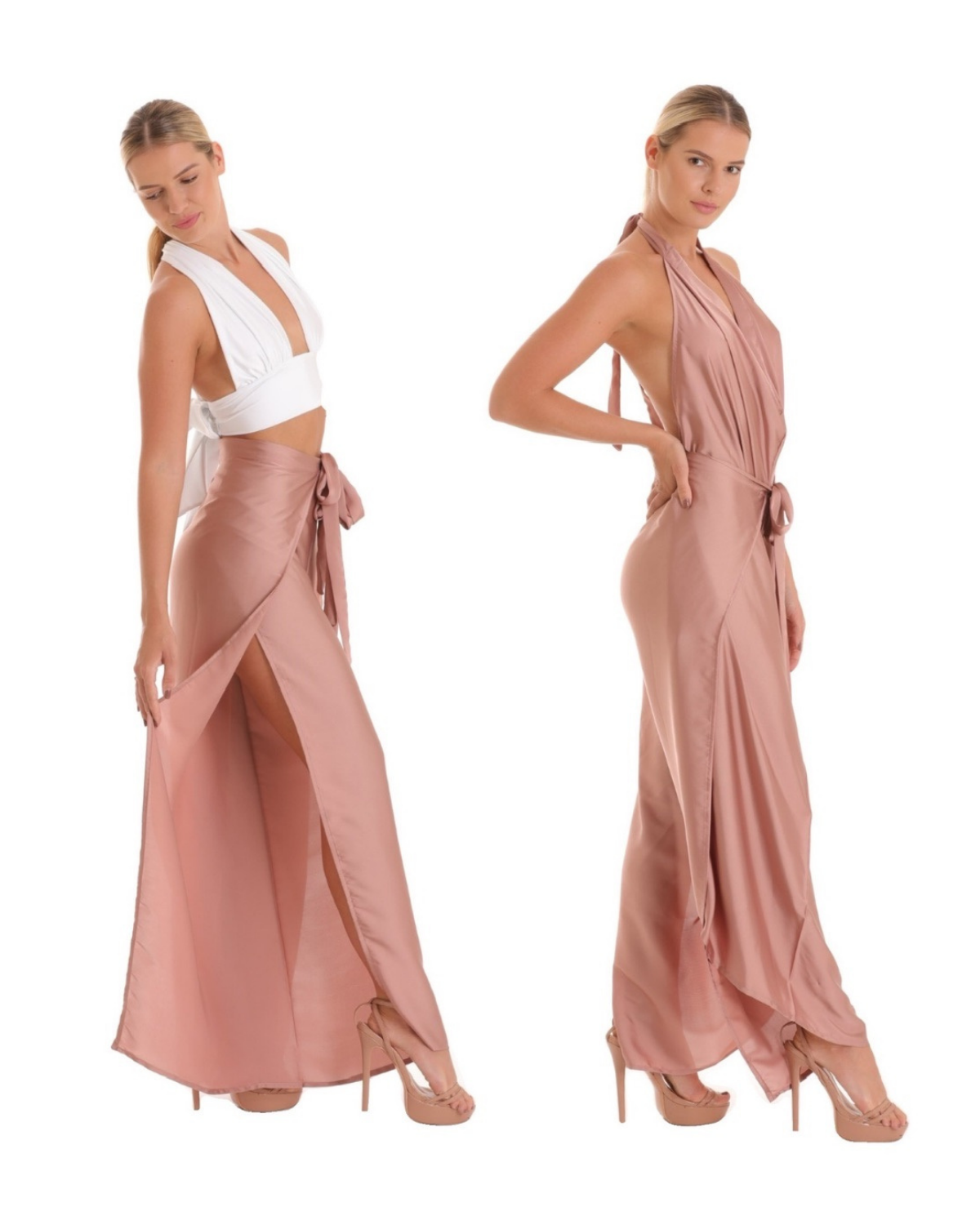 Pant to Jumpsuit | Rose Gold Satin