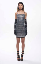 Bandage Diamante Crystal Embellished Mini Dress