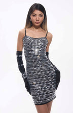Bandage Diamante Crystal Embellished Mini Dress