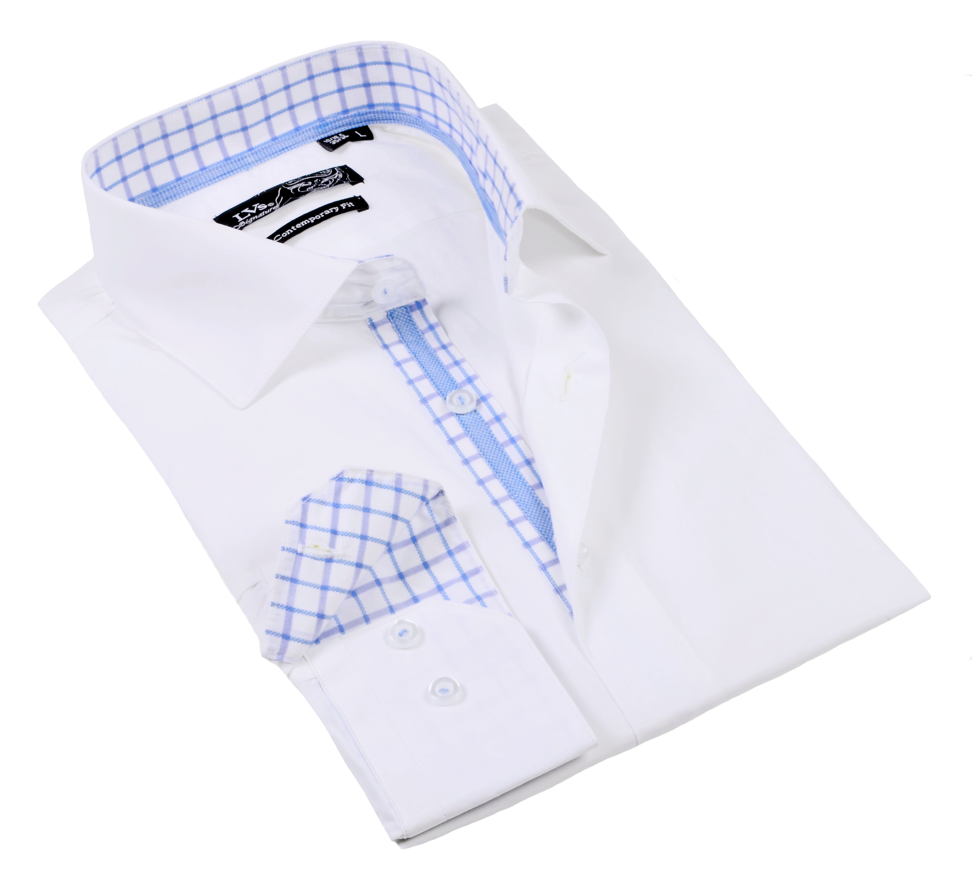 Big & Tall Shirt with Contrast Details White