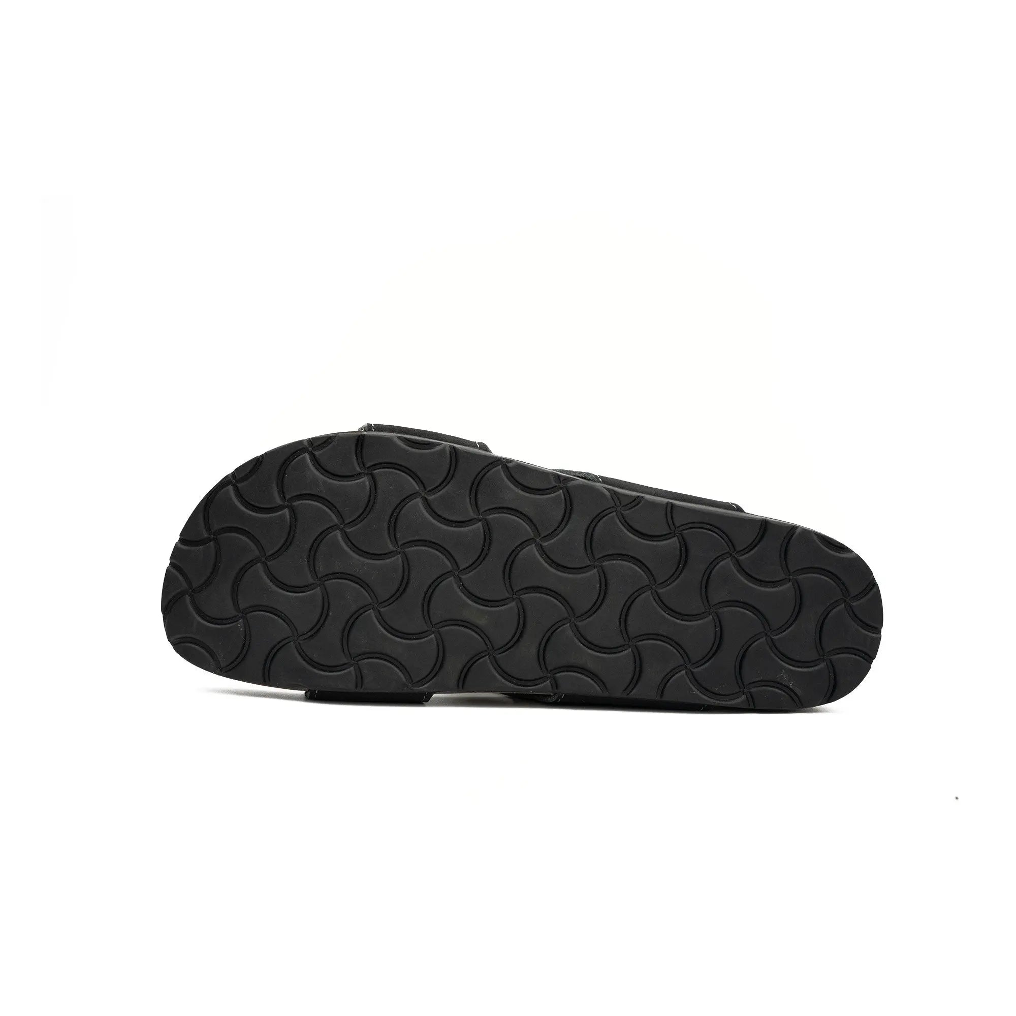 Black Double Strap Slide Sandals