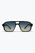 Black Gradient Lens Oversize Square Frame Sunglasses