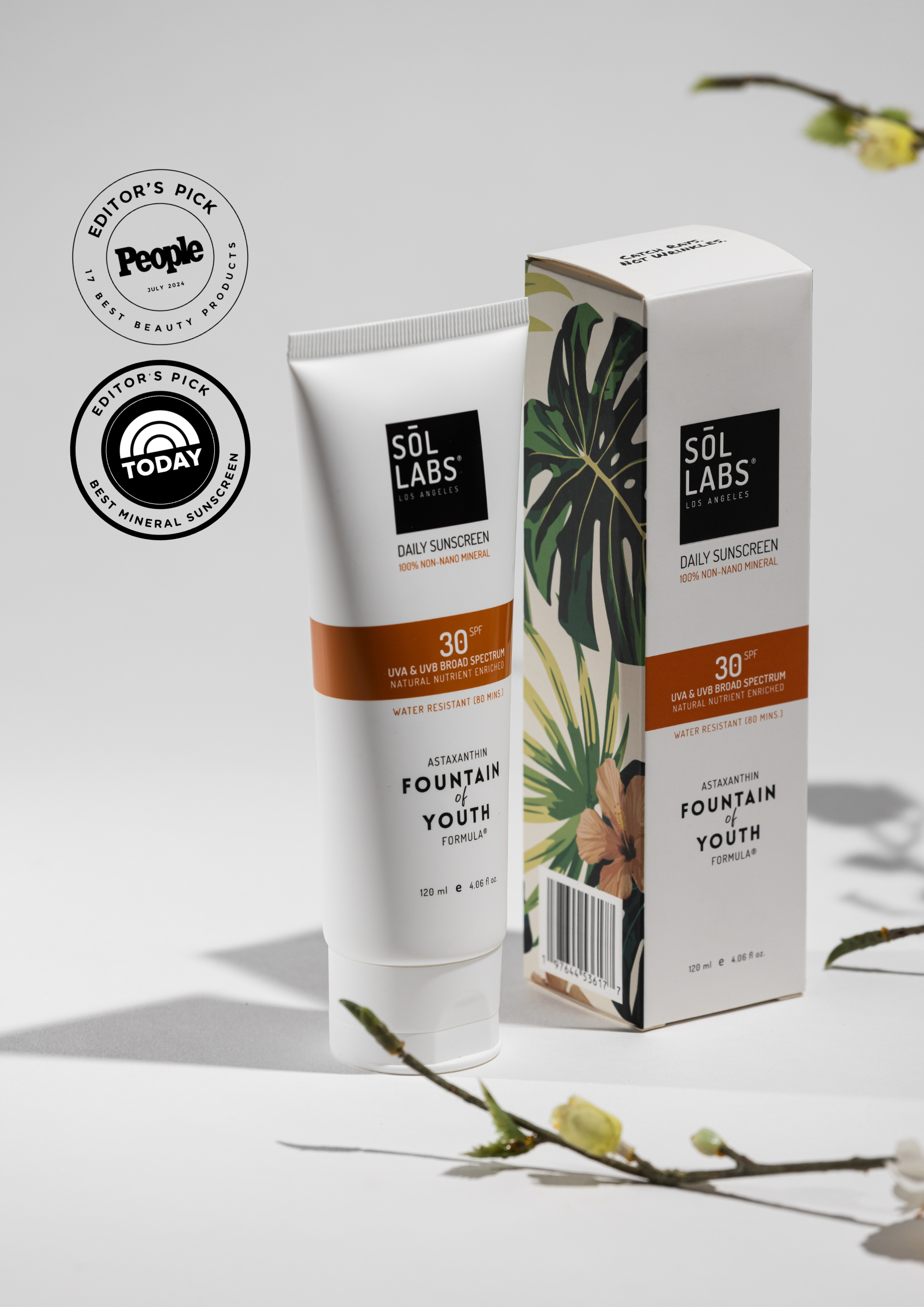 SOL LABS® Natural Mineral SPF 30 Daily Sunscreen Lotion Broad Spectrum UVA/UVB Protection & Hydrating Formula
