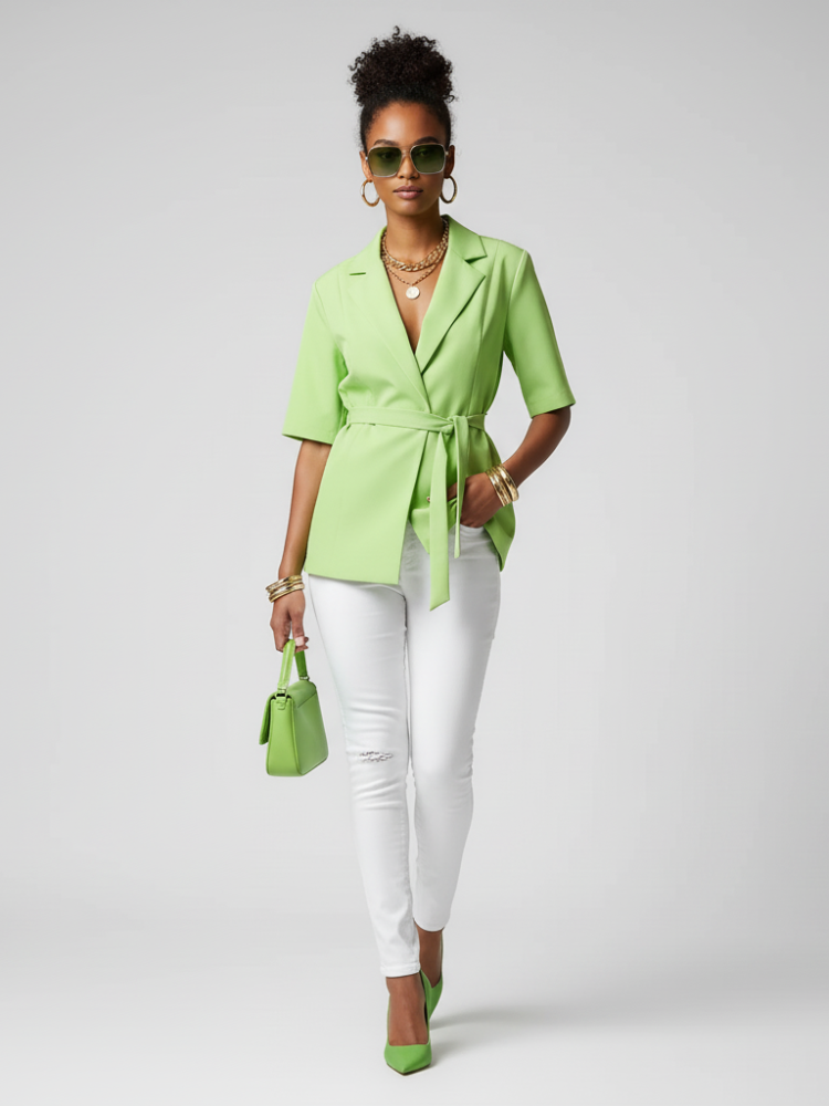Blazer Tie-Waist Chelsea | Women - BYMANYC ® New York
