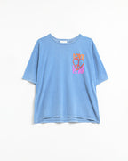Blue T-Shirt with Love Is Air and Heart with Peace Logo