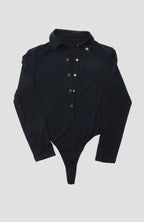 Foreplay Women’s Golf Polo Bodysuit with Long Sleeve