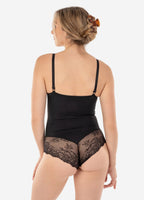 Bodysuit Shaper with Sexy Lace Detail Black