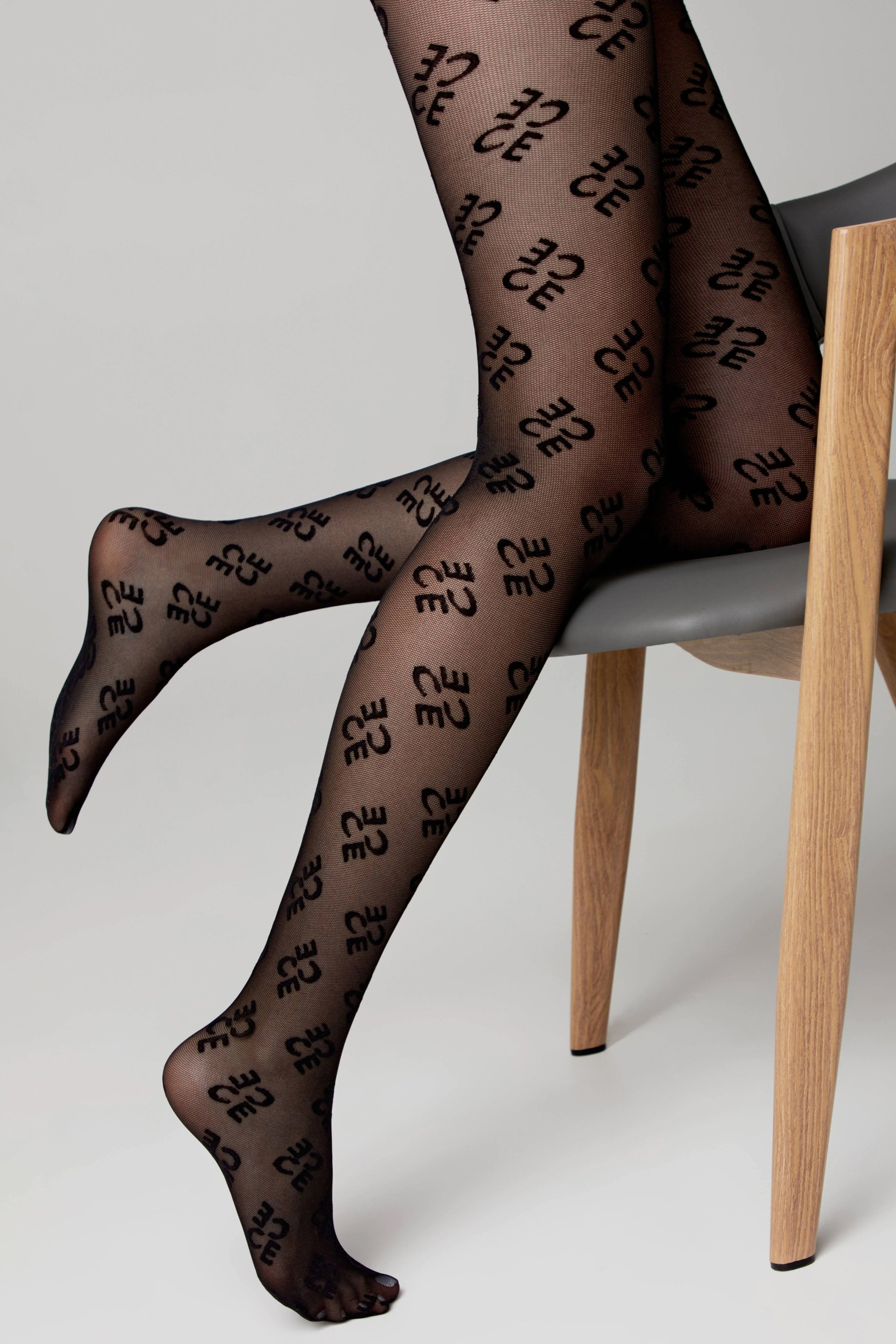 Conte Legend Fantasy Tights | Mesh Effect | Nero