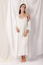 Washable Silk Kimono & Dress Bridal Set