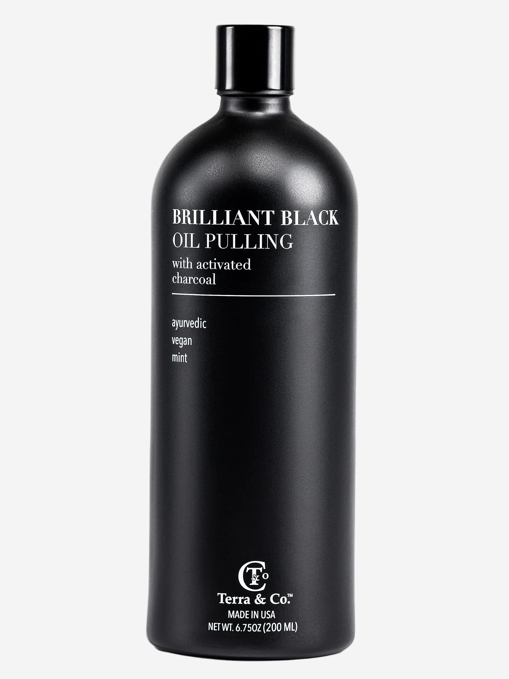 Brilliant Black® Oil Pulling Ayurvedic Mouthwash for Teeth Whitening, Detox & Gum Health