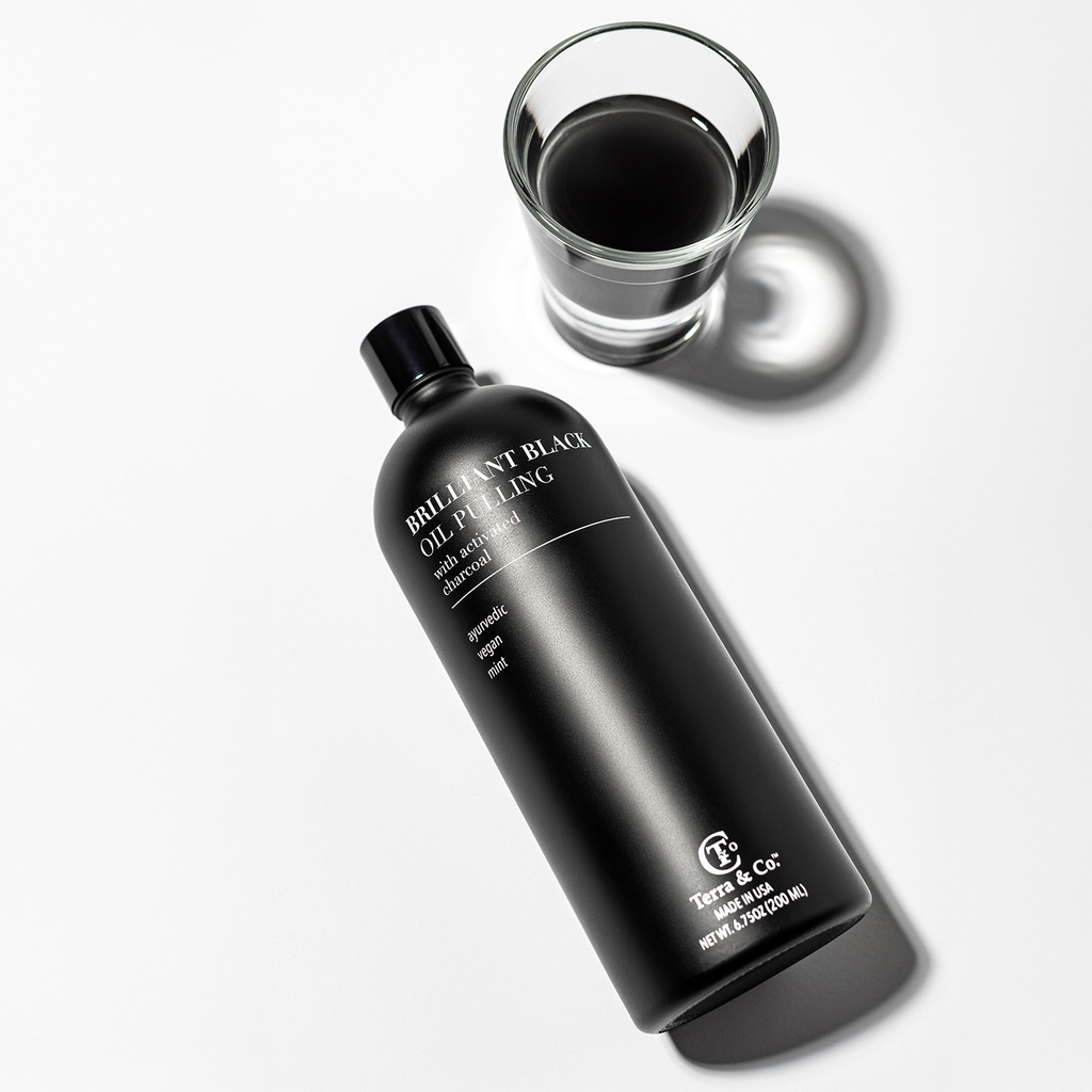 Brilliant Black® Oil Pulling Ayurvedic Mouthwash for Teeth Whitening, Detox & Gum Health