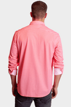 Swiss Check Long Sleeve Tech Shirt | Red