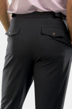 Pleated Wool Trouser Pants | Navy