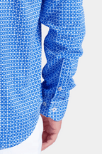 Swiss Check Long Sleeve Tech Shirt | Blue
