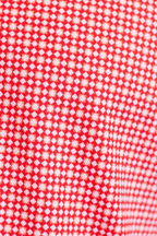 Swiss Check Long Sleeve Tech Shirt | Red