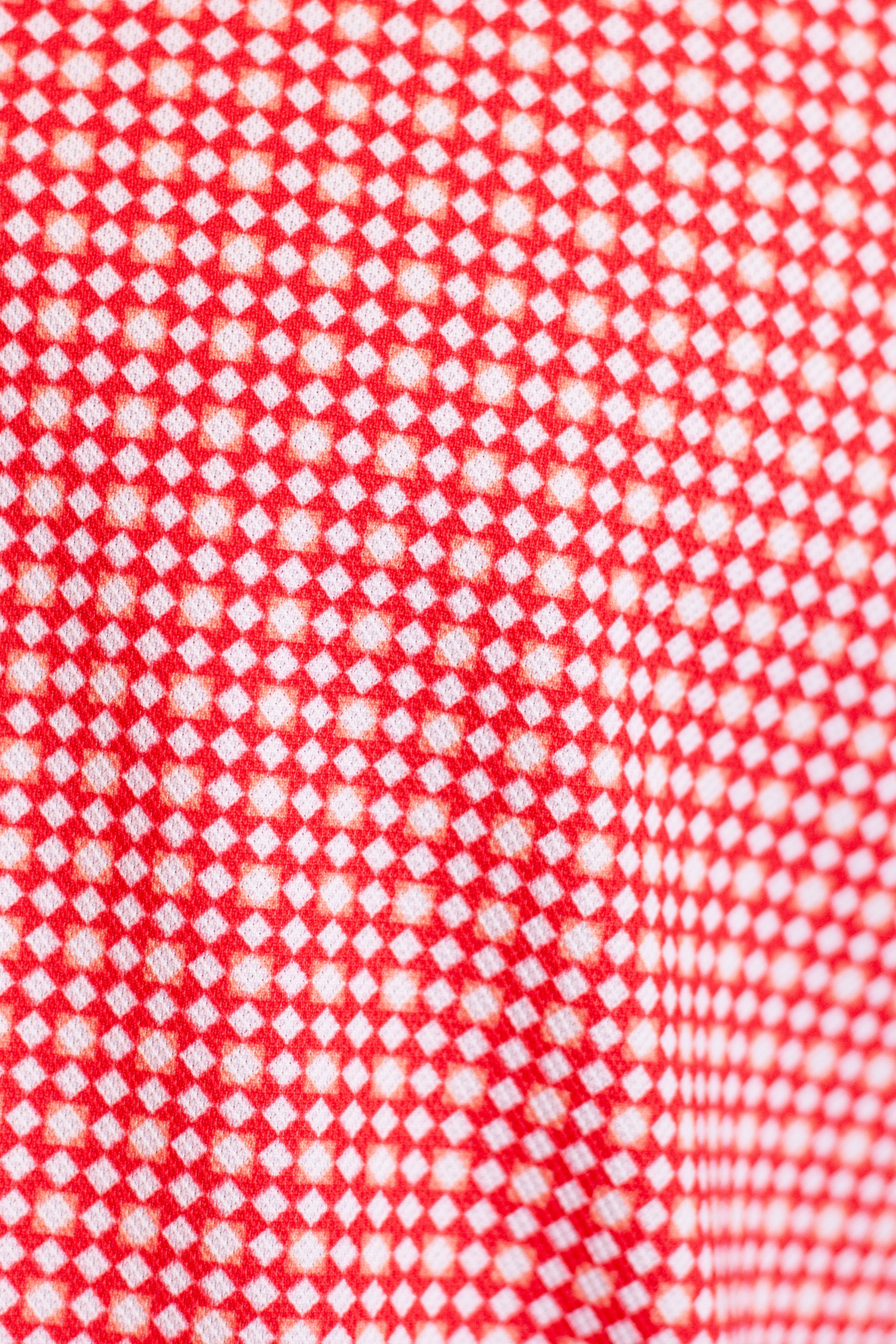 Swiss Check Long Sleeve Tech Shirt | Red