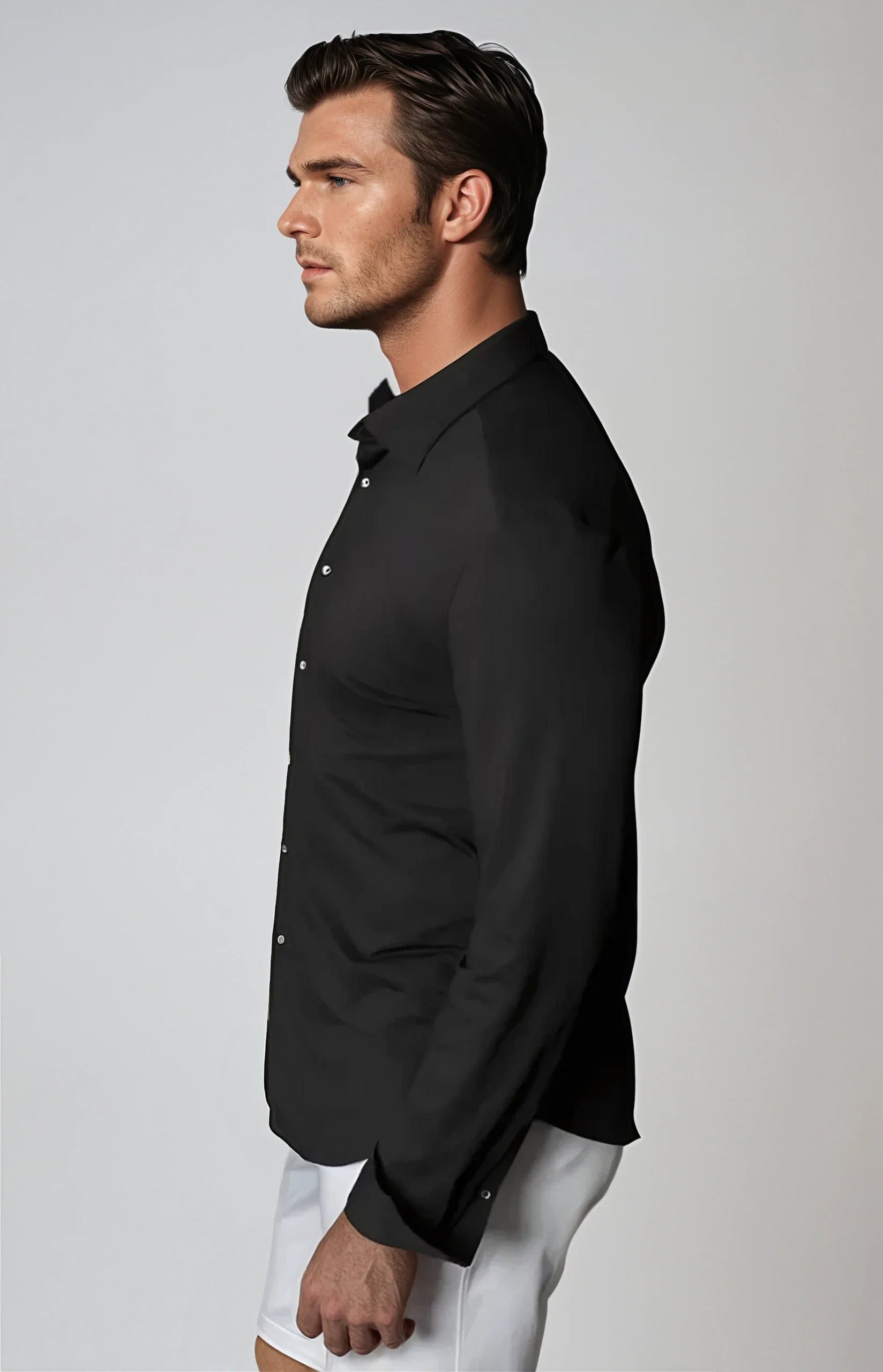 Cinqo 'Single Shot' Long Sleeve Shirt | Black