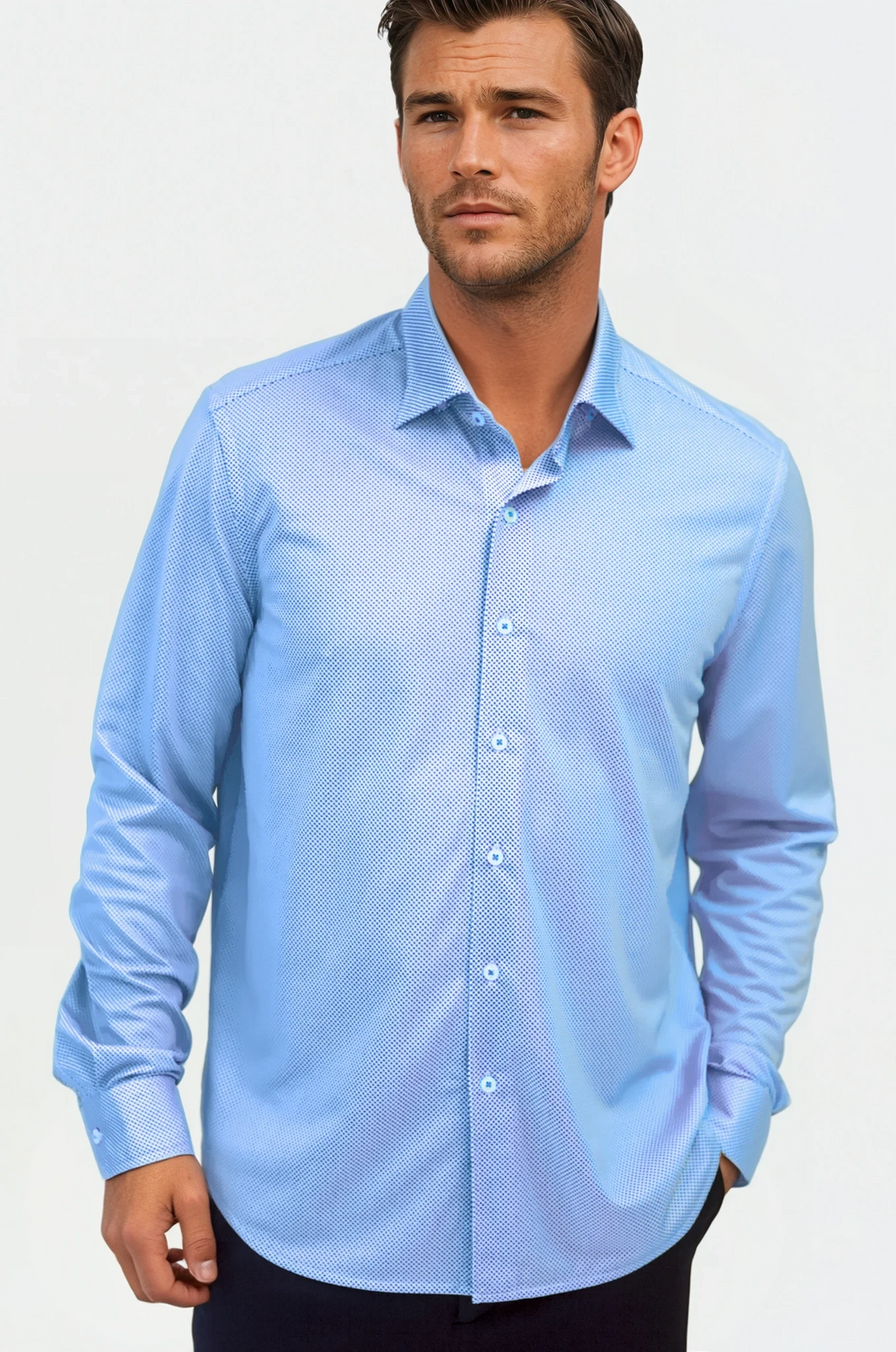 Studio Dot Long Sleeve Tech Shirt | Blue