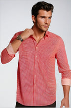 Swiss Check Long Sleeve Tech Shirt | Red
